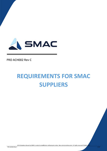 Requirements for SMAC suppliers
