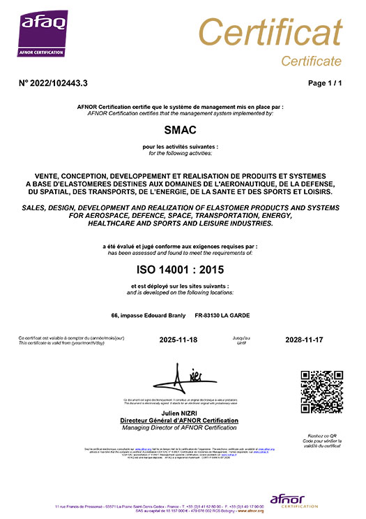 ISO 14001 Certificate